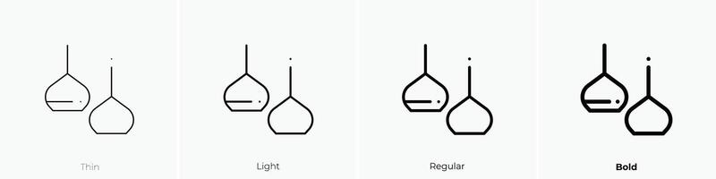 Licht Symbol. dünn, Licht, regulär und Fett gedruckt Stil Design isoliert auf Weiß Hintergrund vektor