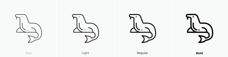 Löwe Symbol. dünn, Licht, regulär und Fett gedruckt Stil Design isoliert auf Weiß Hintergrund vektor