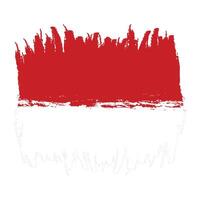 indonesisch Bürste Flagge Dekoration vektor