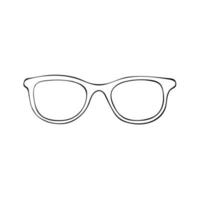 schwarze doodle skizze brille illustration vektor