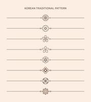 koreanisches traditionelles Linienmuster. asiatischen Stil. chinesische Kultur. abstrakte grafische Vektorgrafik. Korea, China-Symbol vektor