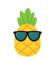 süß Ananas tragen schwarz Sonnenbrille zum tropisch Sommer- Urlaub Illustration vektor