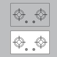 oben Aussicht Herd Symbol zum Haus planen Design. Herd Symbol Umriss. Herd Symbol Gliederung vektor