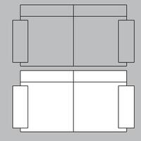 topp se stol ikon för hus planen design. stol ikon översikt. stol ikon översikt vektor