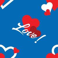 Liebe. Valentinsgrüße Tag rot Herzen Hintergrund, nahtlos Muster vektor