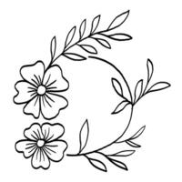 Kranz von Blumen- und Blume Illustration. vektor