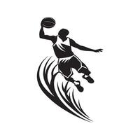 modern Basketball Sport Silhouette Logo Vorlage Design Bild vektor