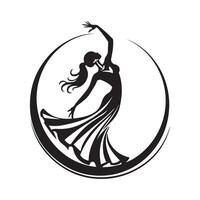Latein tanzen Logo Design Bilder isoliert auf Weiß Hintergrund vektor