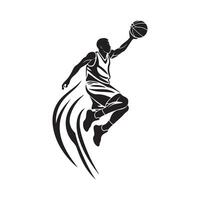 modern Basketball Sport Silhouette Logo Vorlage Design Bild vektor
