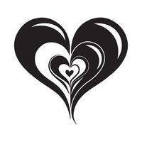 das stilisiert Symbol mit schwarz Herzen Bild vektor
