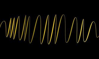 abstrakt Gold Farbe Linie Muster auf schwarz Hintergrund. nahtlos Streifen wellig Element Vorlage vektor
