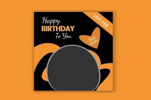 födelsedag social media posta, födelsedag kort design ,födelsedag baner vektor