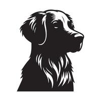 hand dragen söt hund illustration.silhouette konst vit bakgrund vektor