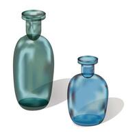 Glas oder Kristall Flasche Vase vektor