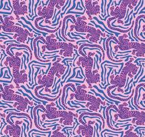 sömlös lila och blå tiger rader på en rosa bakgrund mönster vektor