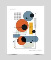 abstrakt Broschüre Startseite Design Vorlage mit retro geometrisch Grafik vektor