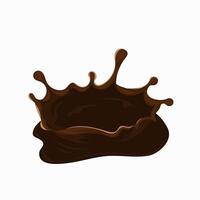 Milch Schokolade Spritzen mit Tropfen isoliert vektor