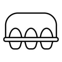 Eierkarton-Liniensymbol vektor