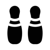 modern Symbol von Bowling Stifte, Innen- Kegelspiel Spiele vektor