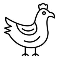Hühnerlinie-Symbol vektor