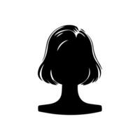 Haar Stil Frau Silhouette, Schönheit Gesicht Mädchen Silhouette Logo vektor