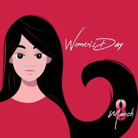 International Damen Tag ist gefeiert auf das 8 .. von März jährlich um das Welt vektor