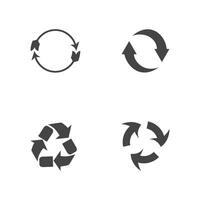 recyceln Symbol und Müll Symbol, Recycling Zeichen, recyceln Symbol auf Weiß Hintergrund vektor