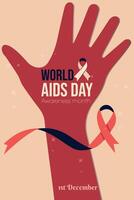 Welt AIDS Bewusstsein Tag Konzept Poster vektor