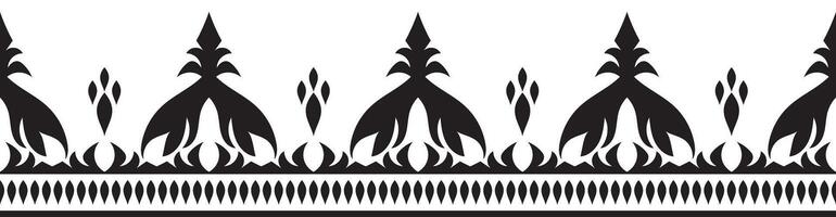 ethnisch Rand Ornament Muster. geometrisch orientalisch nahtlos Muster. Jahrgang Element Illustration. Barock Blumen- aztekisch Stamm. Design zum rahmen, Textil, Stoff, Kleidung, Teppich, Hintergrund. vektor