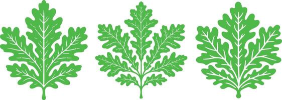 grön ek blad illustration på vit bakgrund eps 10 vektor