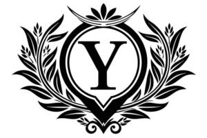 Blatt Brief y Logo Symbol Vorlage Design vektor