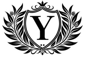 Blatt Brief y Logo Symbol Vorlage Design vektor