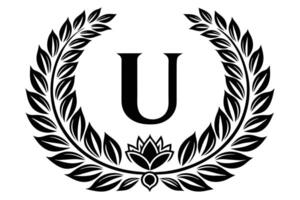 Blatt Brief u Logo Symbol Vorlage Design vektor