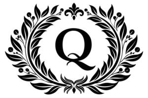 Blatt Brief q Logo Symbol Vorlage Design vektor