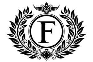 Blatt Brief f Logo Symbol Vorlage Design vektor
