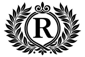 Blatt Brief r Logo Symbol Vorlage Design vektor