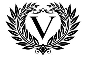 Blatt Brief v Logo Symbol Vorlage Design vektor