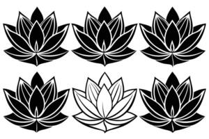Lotusblumen-Icon-Design vektor