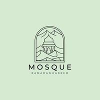 Moschee Logo einfach Luxus Symbol Illustration Design vektor