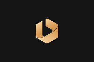 b Brief Gold Warenzeichen Marke Logo vektor