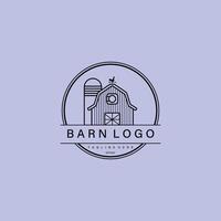 linje konst ladugård minimalistisk logotyp symbol illustration design vektor