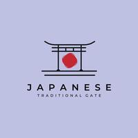 toriien Port logotyp japansk kultur symbol minimal illustration design vektor
