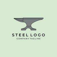 Stahl Logo Illustration Design, Stahl Nagel vektor