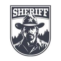 Sheriff Abzeichen Design vektor