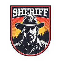 Sheriff Abzeichen Design vektor