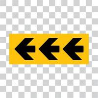 schwarz Farbe Pfeil und Gelb Hintergrund Pfeil links Pfeil vektor