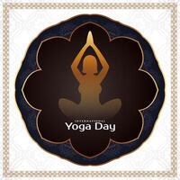 abstrakt internationell yoga dag firande bakgrund vektor