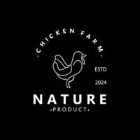 Hähnchen Bauernhof Logo Design, Tier Symbol zum Lebensmittel, Metzger Geschäft, Farmer Markt Vieh Vorlage vektor