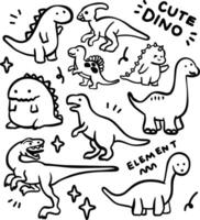 süß Dino Design zum Vorlagen. vektor