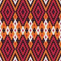 Ikat geometrisch Folklore Ornament. Stammes- ethnisch Textur. nahtlos gestreift Muster im aztekisch Stil. Zahl Stammes- Stickerei. vektor